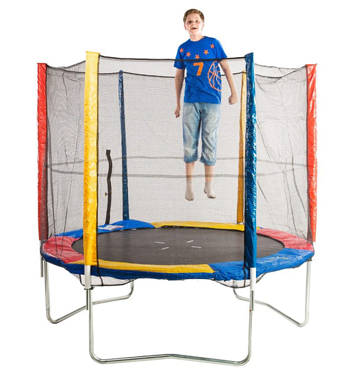 Батут с сеткой "Trampoline" multicolour диаметр 430см