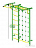 Детский спортивный комплекс ДСК "Пионер-С4Р" с сетью зеленый-желтый