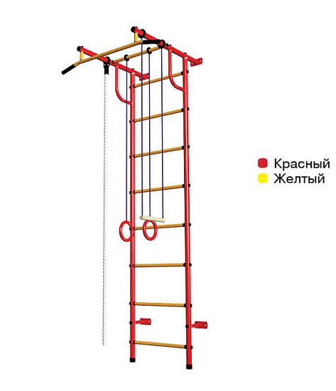 Детский спортивный комплекс ДСК "Пионер-с2н" (усиленый)(пристеночный) Сине-желтый