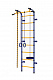 Детский спортивный комплекс ДСК "Пионер-с1н" (усиленый)(пристеночный) сине-желтый