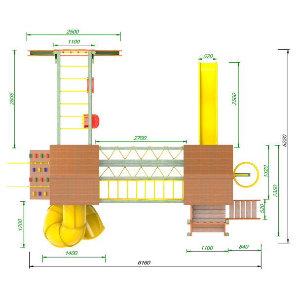картинка Детская площадка Пикник «Вега Д» Кракен Компакт от магазина Лазалка